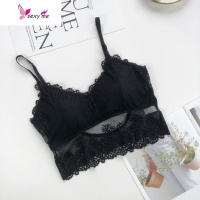 无钢圈大露背内衣女 美背隐形文胸超薄款U型法式礼服蕾丝性感吊带 FISH BASKET胸罩