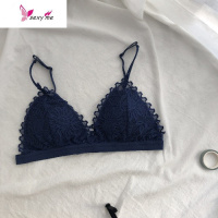 韩版少女蕾丝性感胸罩内衣法式聚拢三角杯抹胸吊带文胸学生 FISH BASKET胸罩