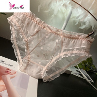 日系波点性感蕾丝内裤女士低腰性感长流苏少女学生三角裤夏季 FISH BASKET