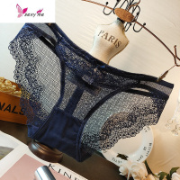 欧美舒适透视性感蕾丝网纱高端大气吊坠棉内裆低腰女士内裤 FISH BASKET