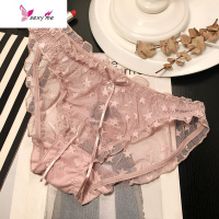 三送一 日系新款星星蕾丝蝴蝶结流苏性感中低腰女士内裤 FISH BASKET