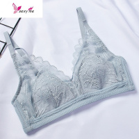性感蕾丝bralette内衣女无钢圈大胸显小文胸罩特薄款超薄夏天 FISH BASKET胸罩