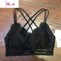 性感蕾丝内衣无钢圈上托防下垂文胸罩后交叉美背裹胸背心 FISH BASKET胸罩