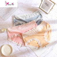 日系少女~大码内裤女棉中腰内裤胖mm200斤蕾丝边性感青年大板内 FISH BASKET