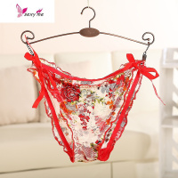 雷丝内裤女蕾丝性感网纱女人女士骚绑带式 超薄 FISH BASKET