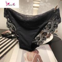 蕾丝腰边性感内裤舒适纯腈纶内档中低腰女士三角底裤 FISH BASKET