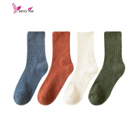 长袜子女中筒袜ins潮男士棉常规款加绒居家毛巾袜冬天长筒 FISH BASKET丝袜/打底袜/袜丝袜