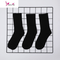 袜子中筒袜黑白纯色港风袜子韩版日系高帮篮球袜长袜 FISH BASKET袜子