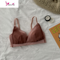 少女内衣无钢圈小胸聚拢胸罩纯色性感上托文胸内裤两件套 文胸套装 FISH BASKET
