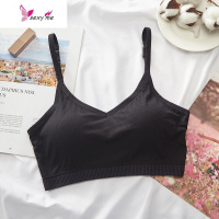 内衣女薄款无钢圈学生高中聚拢美背吊带小背心少女文胸运动发育期 文胸套装 FISH BASKET