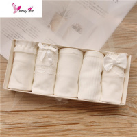 5件棉裆内裤女低腰白色甜美小清新少女学生三角裤头 FISH BASKET