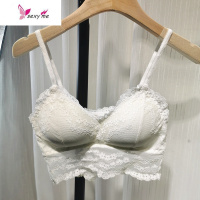 蕾丝裹胸抹胸女无钢圈内衣小胸美背聚拢文胸性感打底小吊背心夏季 FISH BASKET