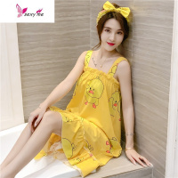 吊带睡裙女夏季性感棉薄款连衣裙子夏天可爱棉睡衣女士可外穿 FISH BASKET