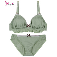 少女内衣女无钢圈薄款学生日系小胸平胸可爱美背文胸 文胸套装 FISH BASKET