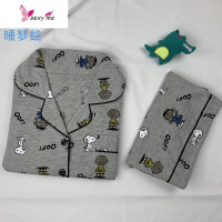 日系可爱史努比睡衣男女生情侣网红ins短袖棉睡衣夏季两件 FISH BASKET