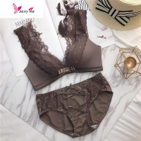 歌黛尔 高品质奢华蕾丝无钢圈舒适聚拢收副乳内衣文胸 文胸套装 FISH BASKET