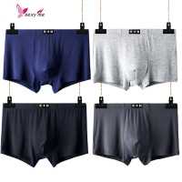 纯粘纤男士内裤平角裤男性感青年裤头透气学生男短裤潮 FISH BASKET