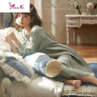 睡裙女棉七分袖性感公主风仙女可爱睡衣过膝长裙2020新款 FISH BASKET