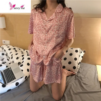 2020夏季新款韩版宽松甜美豹纹睡衣短袖短裤家居服两件套女潮 FISH BASKET