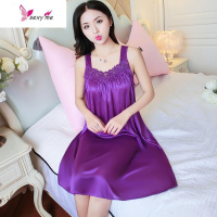 大码性感睡衣女夏季冰丝睡裙薄款吊带无袖中长款连衣裙夏天家居服 FISH BASKET