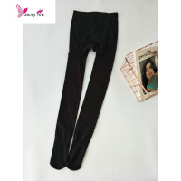 女春季薄款加大码棉竖条纹螺纹高腰打底裤袜连裤袜加长胖MM200斤 FISH BASKET丝袜/打底袜/袜丝袜