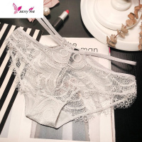 欧美性感腰部镂空女士蕾丝内裤 低腰透明诱惑美感设计三角裤女士 FISH BASKET