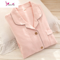 睡衣棉长袖磨毛绒布日系棉格子大码家居服 FISH BASKET