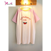 推荐推荐!可爱莓睡裙女夏季短袖棉大码睡衣ins少女学生裙子 FISH BASKET