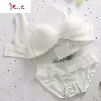 内衣聚拢bra日系少女调整型胸罩薄款文胸无钢圈小胸白色夏季 FISH BASKET胸罩
