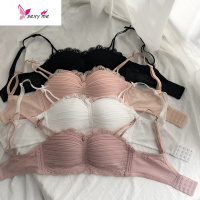 夏季2020新款无钢圈文胸女上托聚拢小胸性感蕾丝抹胸内衣胸罩学生 FISH BASKET胸罩