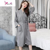 情侣懒人睡衣男薄款加肥加大连体睡衣女夏大码宽松晨袍性感 FISH BASKET