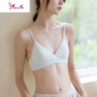 棉质无钢圈内衣女光面薄款夏季小胸聚拢学生少女文胸罩 FISH BASKET胸罩
