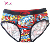 情侣内裤 爆炸感个性活力男平角裤女棉 1140 2240 FISH BASKET