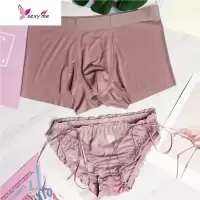 情侣内裤男棉女蕾丝甜美诱惑情侣款内衣裤头裤衩 FISH BASKET