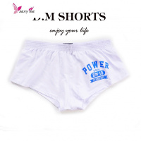 男内裤 家居裤平角裤棉舒适印花字母四角裤低腰性感青年短裤 FISH BASKET