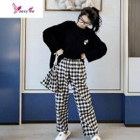 猫和老鼠格子卡通布袋睡衣棉女韩版圆领两件套长袖家居服 FISH BASKET