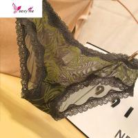 蕾丝内裤女性感薄款中低腰透明三角裤 FISH BASKET