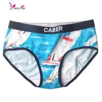 情侣内裤 一帆风顺男平角裤中腰女性感棉1152 2252 FISH BASKET