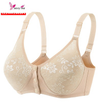 中老年前扣文胸无钢圈文胸棉大码背心妈妈胸罩棉布内衣女通用 FISH BASKET胸罩