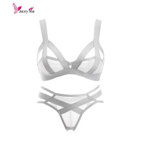 [魅尚蕾丝控]法式内衣女无钢圈大胸显小夏季超薄杯文胸性感 FISH BASKET胸罩