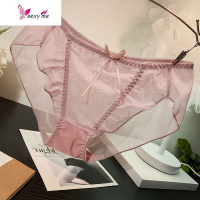 3送1 欧美网纱蕾丝内裤女士性感低腰舒适透明透视少女诱惑三角裤 FISH BASKET