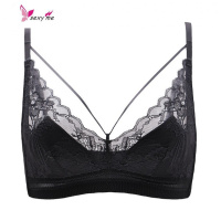 无海绵大胸显小蕾丝内衣无钢圈文胸超薄杯上托调整型胸罩 FISH BASKET胸罩