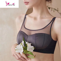 法式无钢圈文胸防走光抹胸聚拢超薄杯款网纱莫代尔内衣女胸罩 FISH BASKET胸罩