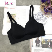 简约光面文胸罩柔软舒适无钢圈隐形搭扣胸垫可拆卸中薄杯内衣 FISH BASKET胸罩