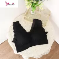 花苞~大码蕾丝文胸200斤美背内衣女无钢圈抹胸打底背心性感聚拢胸 FISH BASKET胸罩