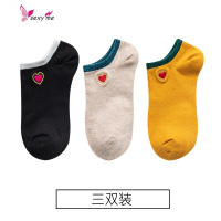金银丝短袜浅口韩国可爱日系夏季薄款低帮棉ins爱心袜子女韩版 FISH BASKET袜子