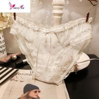 三送一 波点网纱少女性感蕾丝内裤 大蝴蝶结长流苏三角裤女 FISH BASKET