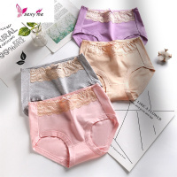 妈妈内裤女棉蕾丝都市中老年大码棉丽人中腰透气 FISH BASKET