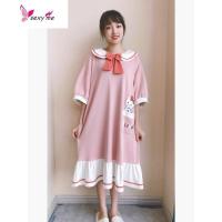 2夏季新款短袖睡裙娃娃领卡通可爱风女士服可外穿女士韩版 FISH BASKET睡衣/家居服套装