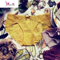 3送1性感内裤女欧美复古姜冰丝网纱蕾丝大码中腰包臀三角裤 FISH BASKET